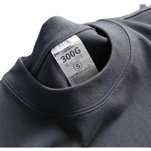 เสื้อทีเชิ้ตโอเวอร์ไซส์สำหรับผู้ชายเสื้อยืดพิมพ์โลโก้น้ำหนัก100% ไหล่ตกเสื้อยืด300 GSM สำหรับผู้ชายจัดส่งแบบ DP - Product Image 2