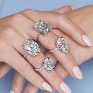 Bague en argent sterling 925 taille émeraude, diamant moissanite vvs, bague de fiançailles, diamant de clarté vvs, alliances pour femmes - Product Image 6