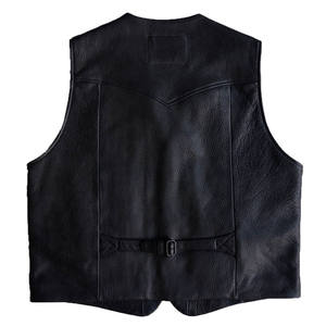 2025 haute qualité en cuir véritable épais décontracté motard moto gilet Durable gilet pour moto OEM Service disponible - Product Image 4