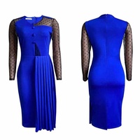 Robe crayon professionnelle en polyester et élasthanne avec une coupe ajustée élégante et un stretch confortable pour une tenue de bureau toute la journée