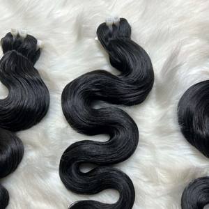 Vente en gros prix bon marché extensions de cheveux body wave sans perte de cheveux 8-40 pouces cheveux humains vietnamiens noirs naturels - Product Image 5