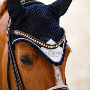 หมวกคลุมหูม้าทำจากปากีสถานแบบพรีเมียมน้ำหนักเบาระบายอากาศได้ผ้าโครเชต์บินได้เหมาะสำหรับนักขี่ม้าที่สง่างาม - Product Image 5