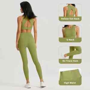 ชุดออกกำลังกายฤดูหนาวที่ดีที่สุด ชุดออกกำลังกายผู้ชาย ชุดฟิตเนส ชุดโยคะ เสื้อชั้นในกีฬา กางเกงเลกกิ้ง โพลีเอสเตอร์ ผ้าฝ้าย - Product Image 1