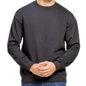 Custom <b>Black</b> Heavyweight Sweatshirt <b>Men</b> Oversized Drop Shoulder Crewneck Pullover Blank Plain Streetwear Wholesale - Product Image 5