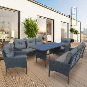 Ngoài trời Patio đồ nội thất đặt thời tiết kháng <span class=keywords><strong>wicker</strong></span> bàn ăn và ghế cho khách sạn Công viên vườn - Product Image 6