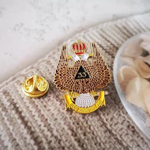 Insignias de Pin masónico personalizadas de fábrica, decoración antigua, logotipo Retro personalizado en 3D, insignias de Metal, Pin de solapa ronpex - Product Image 4