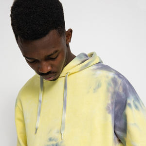 Sudadera con capucha de algodón teñida con logotipo personalizado para hombre, sudadera holgada de invierno de gran tamaño de alta calidad con impresión Digital, novedad de 2025 - Product Image 3