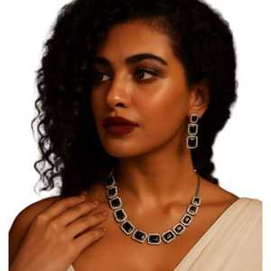 Daidan, conjunto de joyería para mujer, pulsera de trébol de cuatro hojas de la suerte chapada en oro, piedra de ágata, plata 925, conjunto de joyería de trébol de moda - Product Image 1