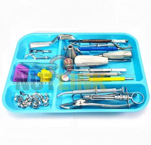 Bandeja dental de plástico autoclavable, tipo mono, para instrumentos, con soporte manual para instrumentos separados, con orificios perforados, Clase I CE - Product Image 5