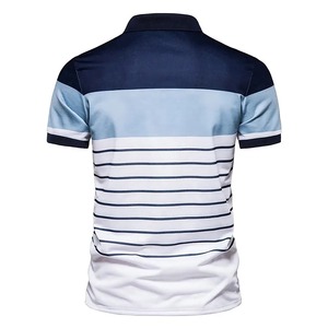 Chemises pour hommes de haute qualité en polyester/coton tricoté uni pour l'été, logo brodé personnalisé, design imprimé, manches courtes, 2024 - Product Image 2