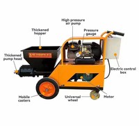 Machine à projeter du mortier de ciment Diesel 311 pour le plâtre mural, le béton, le rendu, les équipements de construction