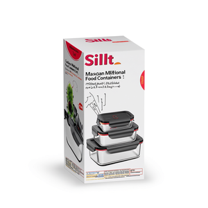 Ensemble de 3 récipients de conservation alimentaire multifonctionnels Silit - Product Image 2