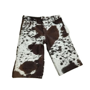 High Quality Solid Casual Cowhide <b>Shorts</b> for Men Elastic Waist Breathable & Quick Dry - Product Image 1