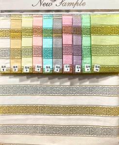 Polyester Dyed Fabric 44 Inch Width Golden and <b>Silver</b> Metallic Thread Work for Bridal Ethnic Wear Roto Jari - Product Image 4