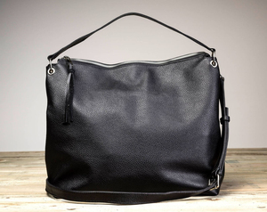 Personalized Leather <b>Crossbody</b> <b>Bag</b> <b>Hobo</b> Black <b>Hobo</b> <b>Hobo</b> Handbag Personalized Messenger Slouchy - Product Image 1