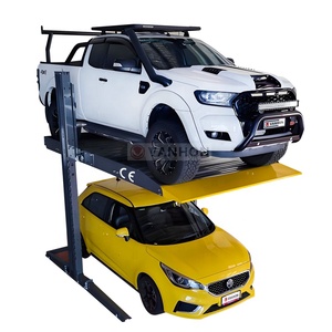 Apiladores dobles para automóviles, elevador hidráulico de dos postes para estacionamiento de automóviles, elevador automático, sistema de estacionamiento elevado, equipo de garaje para vehículos de 2 postes - Product Image 2
