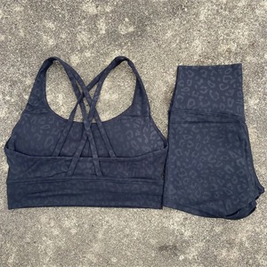 ชุดเสื้อผ้าโยคะกางเกงขาสั้นเล่นกีฬาสำหรับผู้หญิงชุดออกกำลังกายเล่นฟิตเนส2ชิ้น - Product Image 6