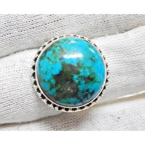Anillo de Plata de Ley 925 hecho a mano, anillo de piedras preciosas turquesas naturales, joyería fina elegante, regalo para ella en el aniversario de la semana del año - Product Image 3