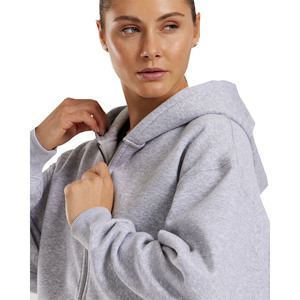 Sweat à capuche décontracté pour femme, manches longues, hiver, logo frontal, 100 % coton, séchage rapide, respirant, écologique, doublure polaire, poche - Product Image 2