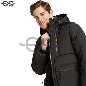 Chaqueta de plumón gruesa para hombre, chaqueta acolchada de invierno con capucha y 6 bolsillos para calidez y comodidad, clima frío al aire libre - Product Image 3