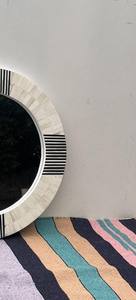 Espejo de pared con incrustaciones de resina hecho a mano de diseñador, Marco Rectangular de lujo para decoración de hogar y oficina - Product Image 3