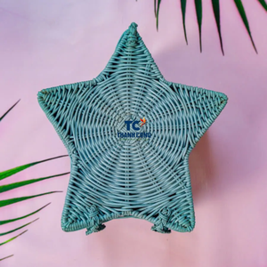 ตะกร้าหวายสานลายดาวคู่เล็กๆงานแฮนด์เมดสำหรับตกแต่งวันหยุดใช้เป็นของขวัญรอมฎอน - Product Image 5