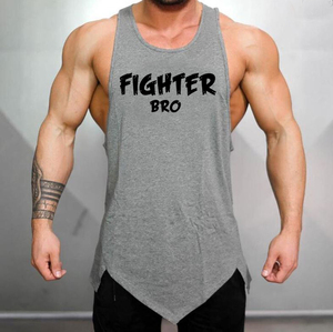 Débardeurs de gym en coton pour hommes Débardeurs respirants noirs et gris Débardeurs tricotés vendus en gros d'usine - Product Image 3