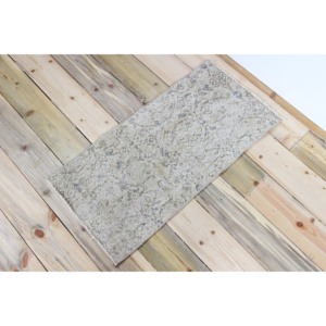 Tapis turc vintage 1,5x3 pi (45x90 cm), tapis beige géométrique - Product Image 2