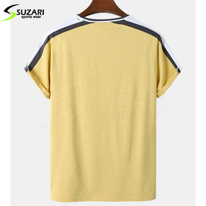 Pakistan fait hommes T-Shirt d'été 100% coton séchage rapide Unique solide Design imprimé confortable tricoté tissu bas quantité minimale de commande court - Product Image 2