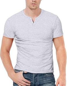 <b>Men's</b> <b>Henley</b> Short Sleeves T-<b>Shirts</b> Moisture Wicking Cotton/Spandex Blend Casual Summer Top Tee Sports and Party T-<b>Shirts</b> - Product Image 6