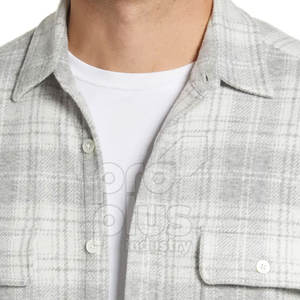 <b>Men</b> Relaxed Style Winter <b>Flannel</b> <b>Shirt</b> with Wool/Cotton Fabric Breathable & Quick Dry Eco-Friendly <b>for</b> Casual Outings - Product Image 5