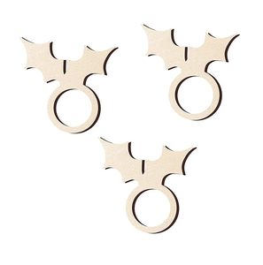 Rond de serviette en bois en forme de cerf Décor de table unique pour les fêtes de Noël et autres événements pour les pièces de centre de table - Product Image 3