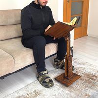Support de livre en bois sculpté réglable | Pupitre de support de Bible Coran | Support de livre de cuisine dictionnaire