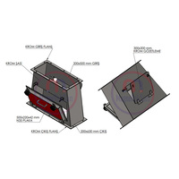 Séparateur magnétique en plaque Magneteksan 500x200mm, aimant néodyme, boîtier en acier inoxydable, qualité alimentaire, matériau magnétique permanent de grade N35