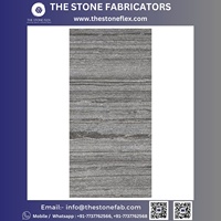 TM-5013 Monsoon Big Slab en marbre calcite noir profond, imperméable, écologique, durable, surface polie, design moderne, TSF Rajasthan