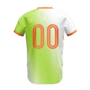 Maillot de football américain personnalisé sublimé, blanc et vert dégradé, manches courtes, pour l'entraînement d'équipe - Product Image 6