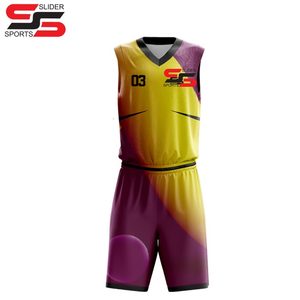 Transpirable Diseño personalizado Correr Baloncesto en blanco Jersey Kit Uniformes Uniforme de baloncesto de buena calidad - Product Image 4