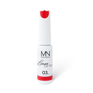 Vernis gel UV LED de précision pour l'art des ongles-Fabriqué en UE-CPNP-Red-Liner Gel Polish 03 - 6ml - Mystic Nails - Product Image 1