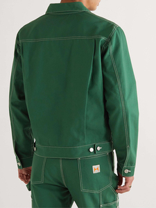 Veste de camionneur en toile de coton lourd avec coutures brodées en chaîne de haute qualité personnalisée OEM pour hommes - Product Image 2