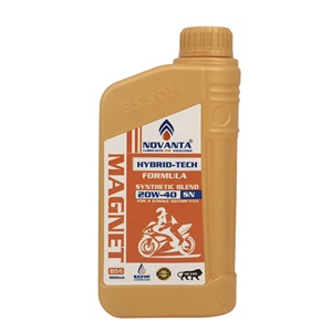 Novanta Action 20W 40 Aceite de motor 4T de alto kilometraje Botella de 900ml API SM JASO MA2 Certificado para motocicletas de 4 tiempos - Product Image 1