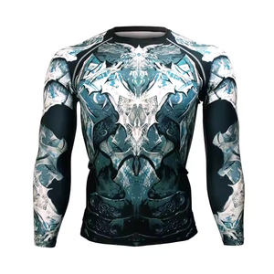 Derniers vêtements fonctionnels pratiques et respirants pour hommes à séchage rapide MMA Rash Guard sublimés - Product Image 1