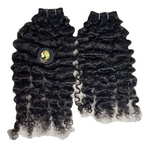 Mechones de pelo rizado birmano con cierre, extensión de cabello humano Frontal, venta al por mayor - Product Image 1