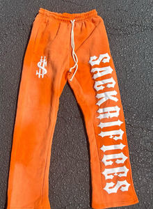 Logo personnalisé vente en gros 100% coton polaire Flare Track Jogger 3D bouffant impression survêtements pantalons de survêtement pour hommes pantalons de survêtement empilés pour hommes - Product Image 4