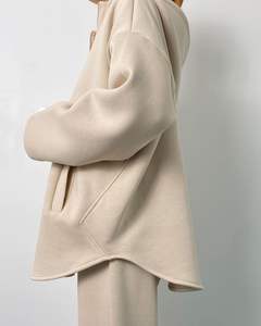 OEM ที่กําหนดเองผู้หญิงขนแกะวอร์มสูทครึ่ง ZipUp วอร์มพร้อมฮู้ดสีที่กําหนดเองและชุดวอร์มผู้หญิงพิมพ์แบบกําหนดเอง - Product Image 3