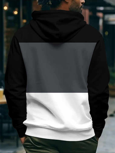 Sweat à capuche imprimé rayé de haute qualité pour hommes avec fermeture éclair décontractée et poche kangourou pour l'automne hiver mode fermeture éclair complète us - Product Image 5