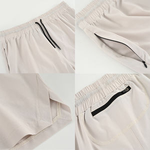 Pantalones cortos de tabla de la mejor calidad para hombres hechos con tela de algodón/poliéster, tamaños de logotipo personalizados ligeros con lados divididos - Product Image 4