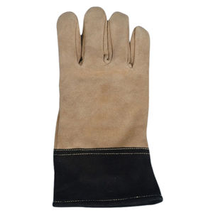 Guantes de soldadura de cuero OEM de una sola Palma a sus especificaciones personalizadas, agregue su nombre o diseño, guantes de pedido a granel para hombres - Product Image 4