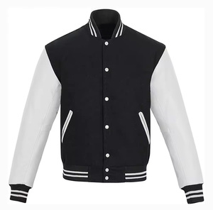 Chaquetas de béisbol de hombre de diseño personalizado de la mejor calidad para invierno Chaqueta de punto de Letterman con botones de piel de oveja bordada de talla grande - Product Image 2