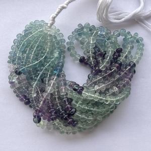 4mm 6mm 8mm 10mm Natural verde azul Multi fluorita suave Rondelle cuentas de piedras preciosas Strand distribuidor precio fabricante tienda oferta ahora - Product Image 3