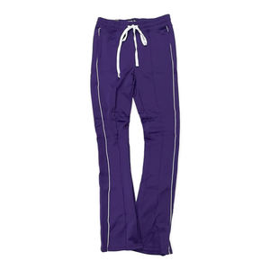 Pantalones de chándal con botones laterales para hombre, pantalones lavados de algodón y forro polar con diseño personalizado de calidad superior - Product Image 3